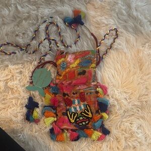 Italian from Italy Colorful Embroidered Crossbody Bag